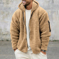 Herren Bequeme Fleecejacke mit hohem Kragen und praktischen Taschen R&B