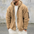 Herren Bequeme Fleecejacke mit hohem Kragen und praktischen Taschen R&B