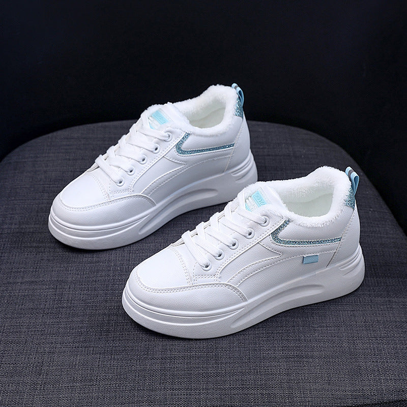 Damen warme High-Top Sneaker mit kuscheligem Innenfutter und rutschfester Sohle R&B