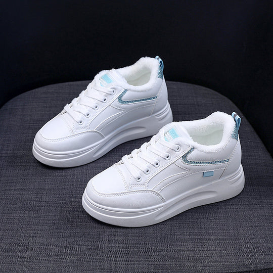 Damen warme High-Top Sneaker mit kuscheligem Innenfutter und rutschfester Sohle R&B