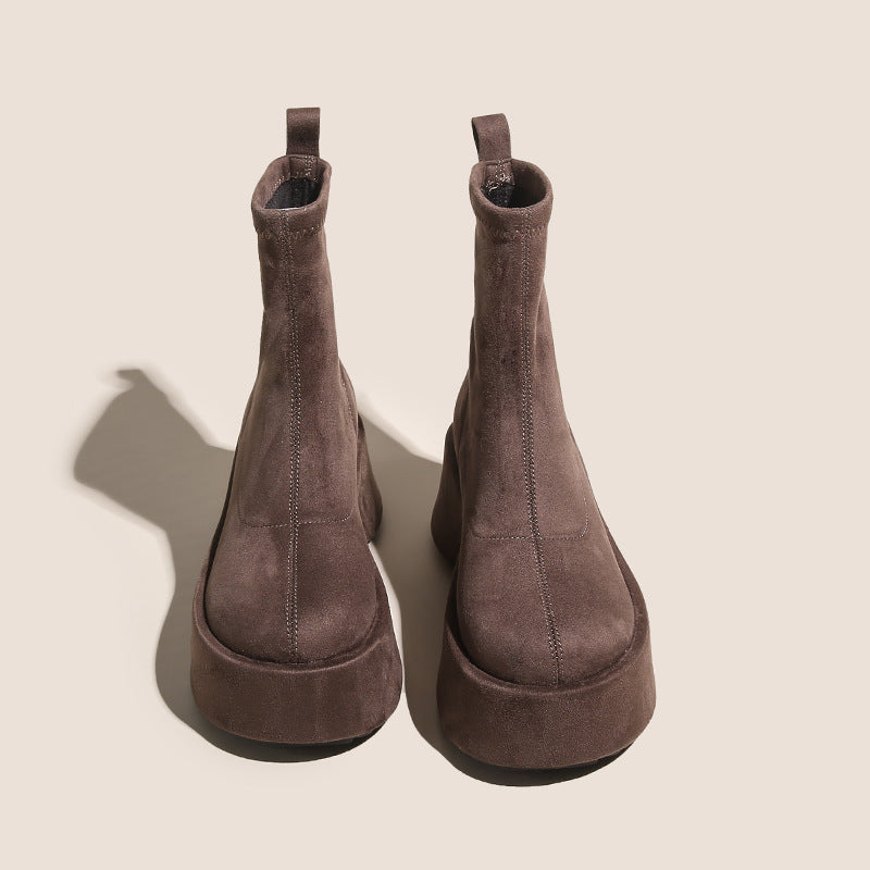 Damen Ankle Boots aus luxuriösem Wildleder mit bequemer leichtgewichtiger Sohle R&B