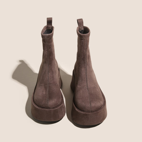 Damen Ankle Boots aus luxuriösem Wildleder mit bequemer leichtgewichtiger Sohle R&B