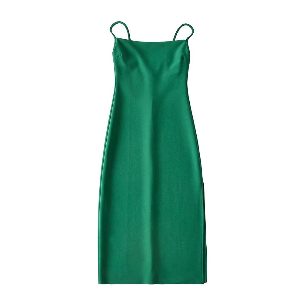 Damen langes Abendkleid mit elegantem Schlitz R&B