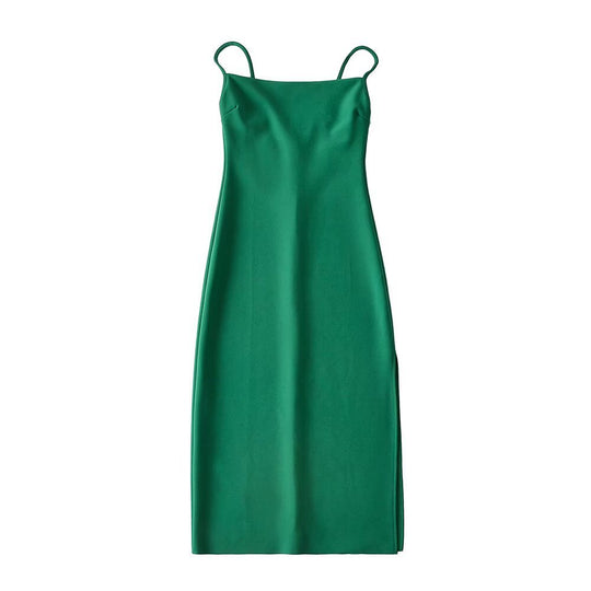 Damen langes Abendkleid mit elegantem Schlitz R&B