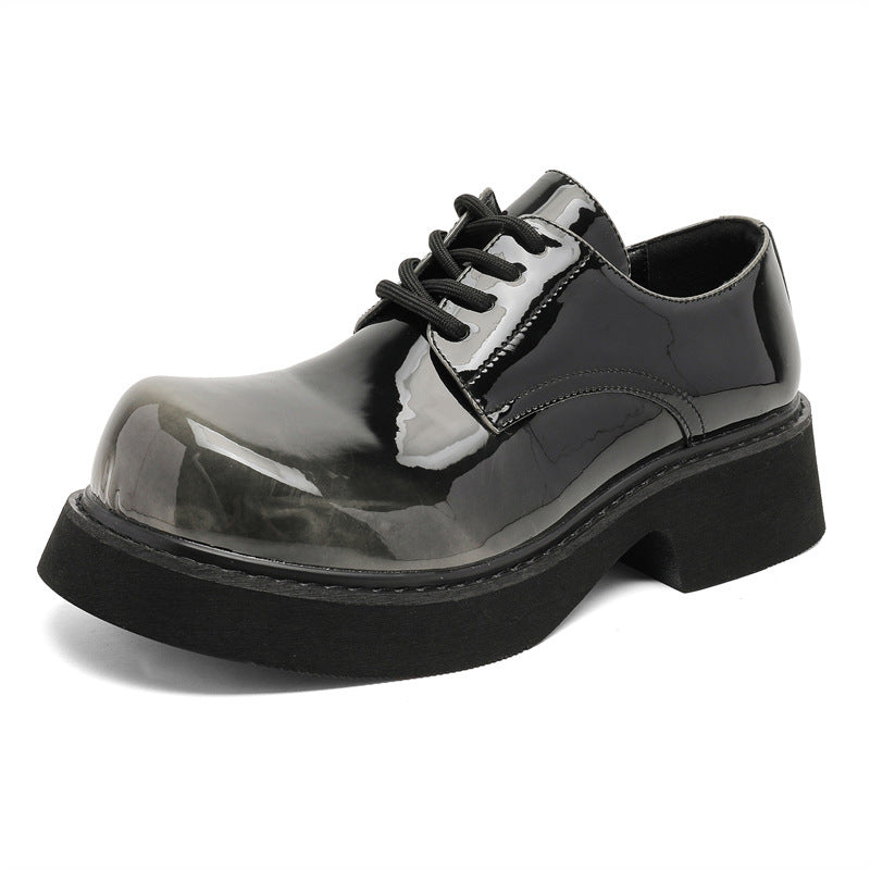 Damen Hochglänzende Schnürschuhe mit dicker Sohle und modischem Design R&B
