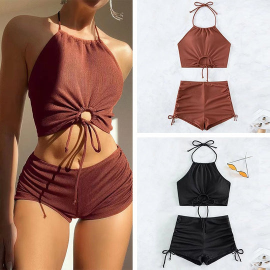 Damen Freizeit-Bikini-Set mit Raffungen R&B