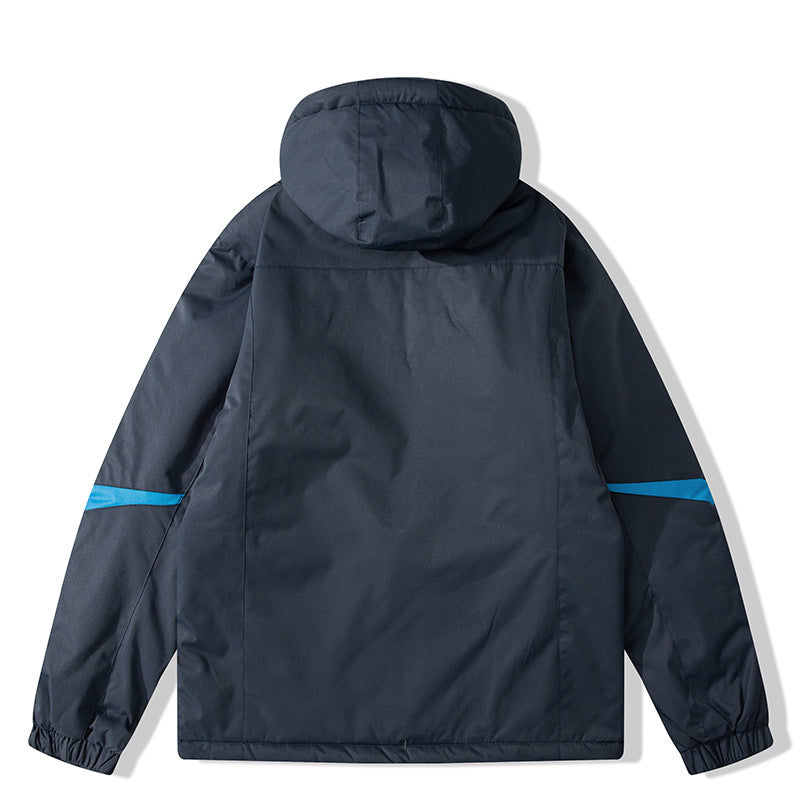 Damen isolierte Outdoor-Jacke mit verstellbarer Kapuze R&B