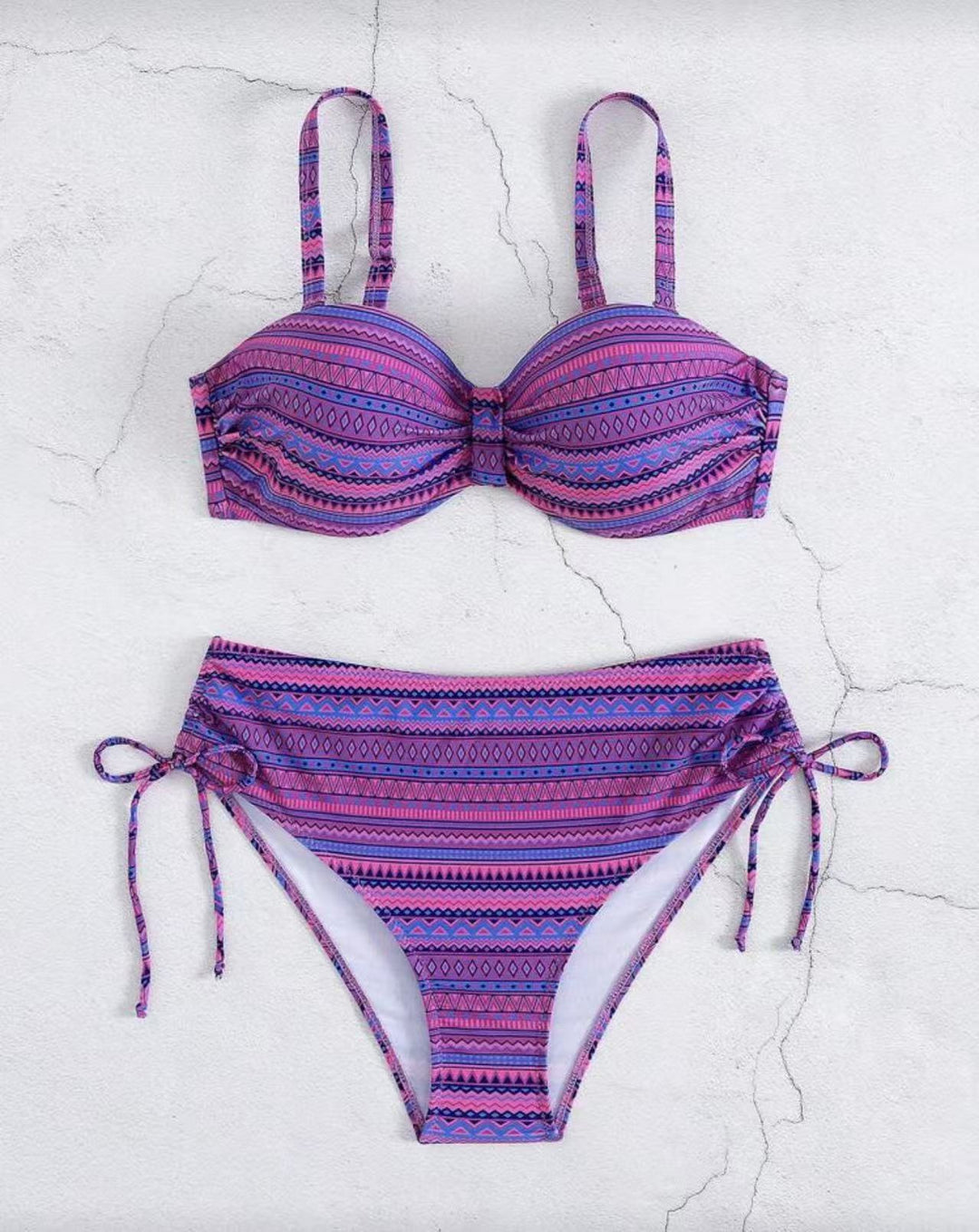 Damen Bikini-Set mit modischem Wickel-Detail und anpassbarem Bund R&B
