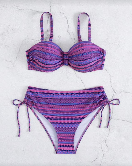 Damen Bikini-Set mit modischem Wickel-Detail und anpassbarem Bund R&B