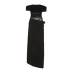 Damen elegantes Abendkleid mit schmalem Schnitt und transparenten Einsätzen R&B