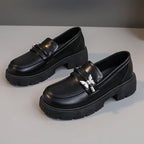 Damen modische Chunky Loafers mit robustem Profil und eleganten Applikationen R&B