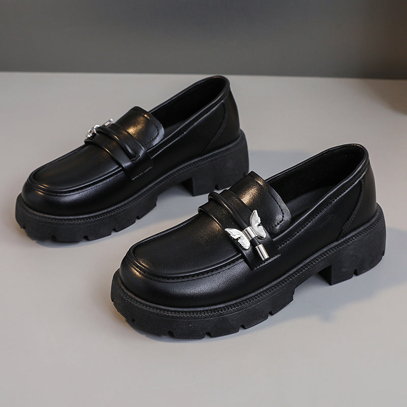 Damen modische Chunky Loafers mit robustem Profil und eleganten Applikationen R&B