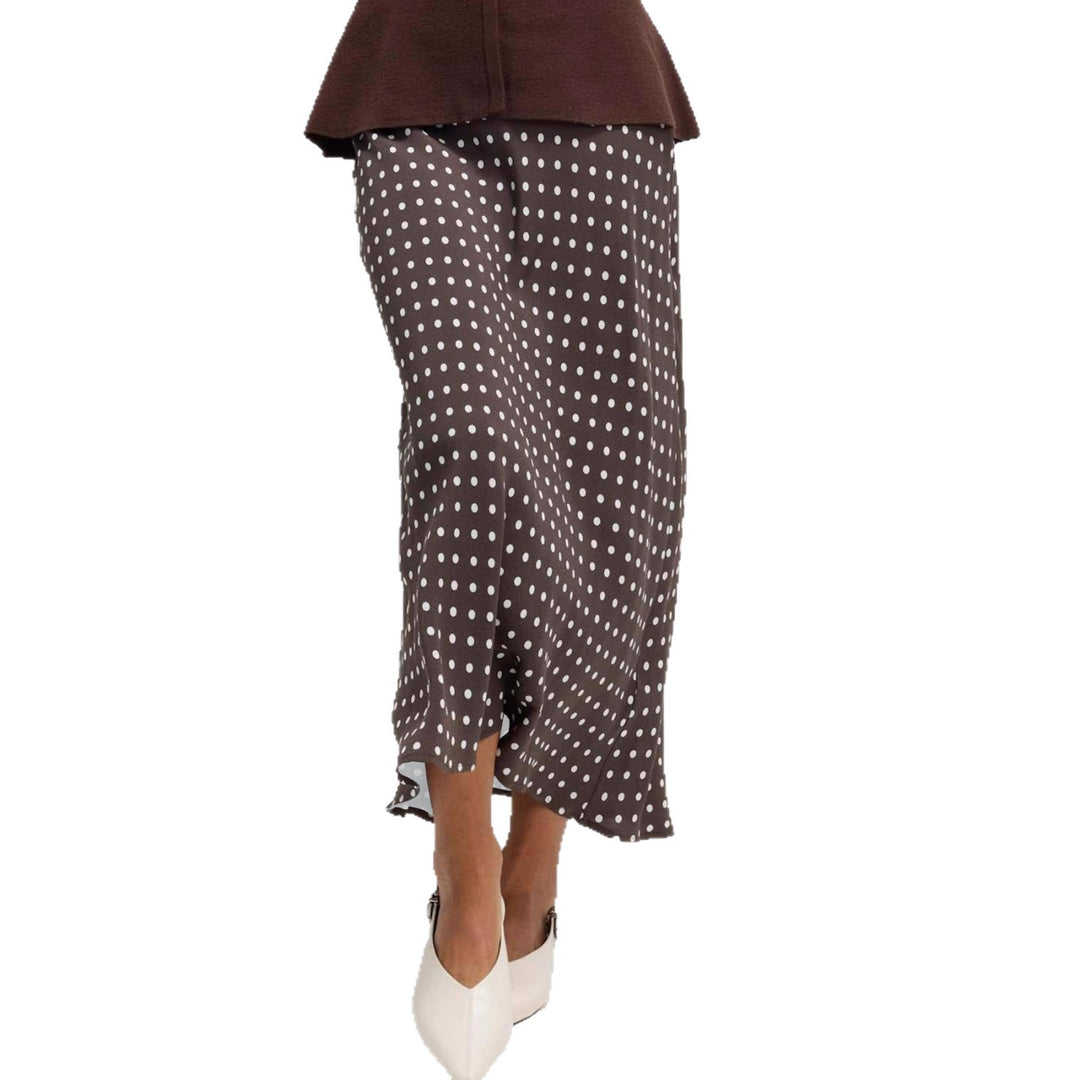 Damen Fließender Maxirock mit Polka-Dots R&B