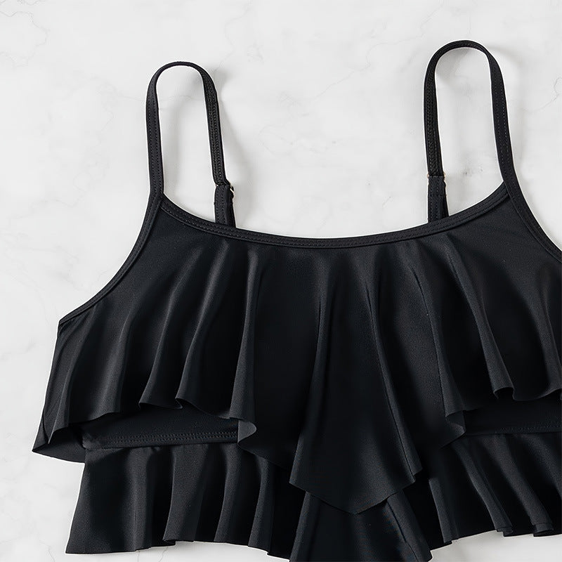 Damen Crop-Top und hohe Taillenhose Set R&B
