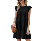 Damen Oversized Sommerkleid mit Rüschendetails R&B