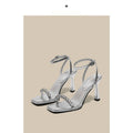 Damen High Heel Sandalen mit funkelnder Strassverzierung R&B