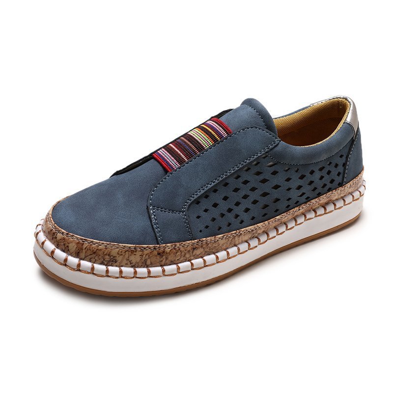 Damen lässige Slip-On Sneakers mit perforierten Details R&B