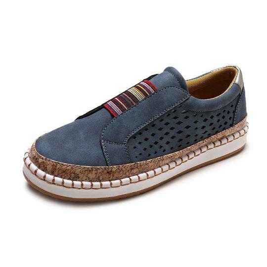 Damen lässige Slip-On Sneakers mit perforierten Details R&B