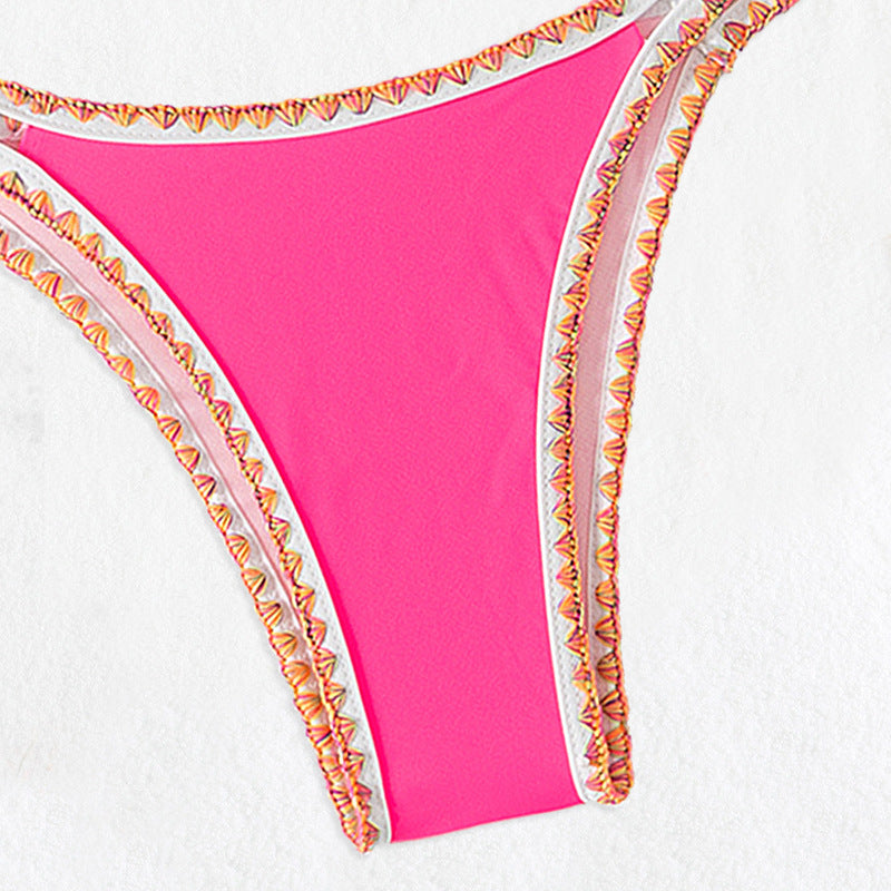 Damen Triangel-Bikini mit dekorativen Bändern R&B