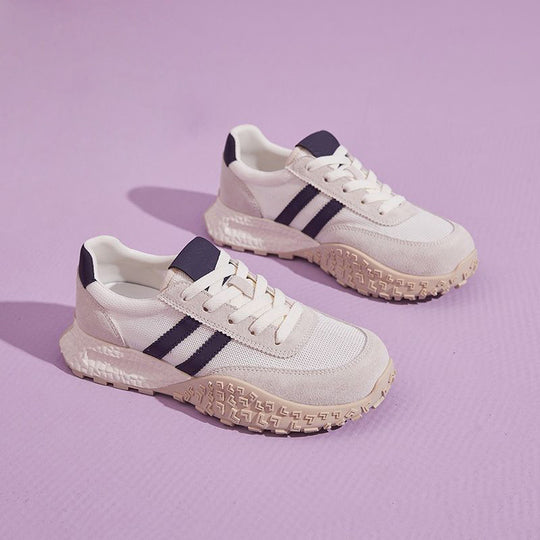 Damen Trendige Plateau-Sneaker mit atmungsaktivem Obermaterial und rutschfester Sohle R&B