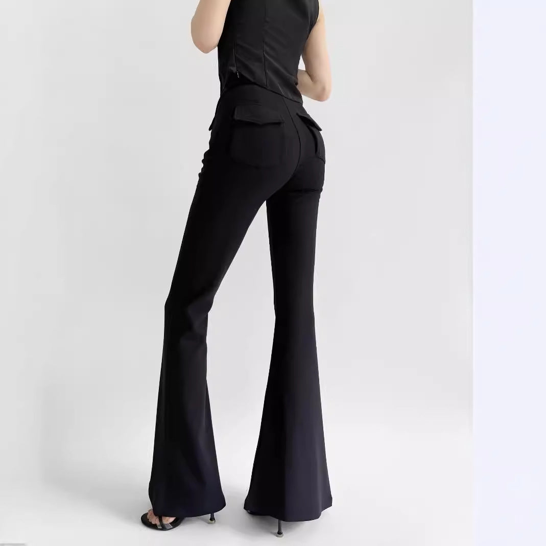 Damen elegante Flared-Hose R&B
