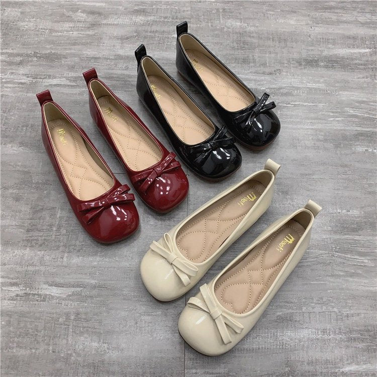 Damen Ballerinas mit süßer Schleifenapplikation und komfortablem Fußbett R&B