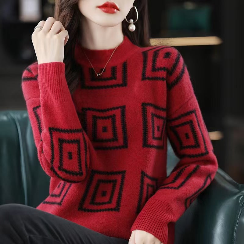 Damen gemusterter Pullover R&B