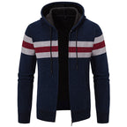 Herren modische Kapuzenjacke mit strukturiertem Design und elegantem Innenkragen