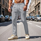 Herren elegante Freizeithose mit elastischem Bund und seitlichen Taschen R&B