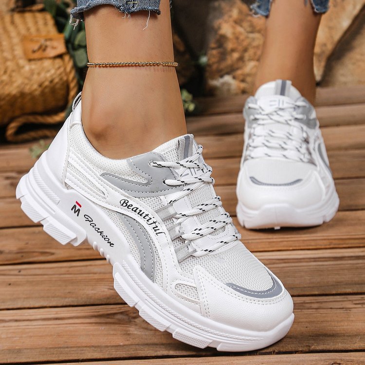 Damen Sportliche Sneakers mit atmungsaktivem Mesh-Obermaterial und komfortabler Dämpfung R&B