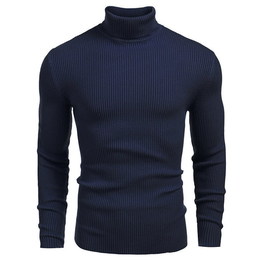 Herren Rollkragenpullover aus feinem Rippstrick R&B