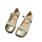 Damen Ballerinas mit elegantem Riemen und glänzender Zehenkappe R&B