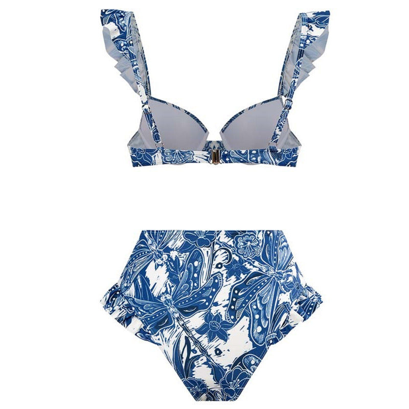 Damen Bikini-Set mit eleganter Rüschendetailierung und stylischem Überrock R&B