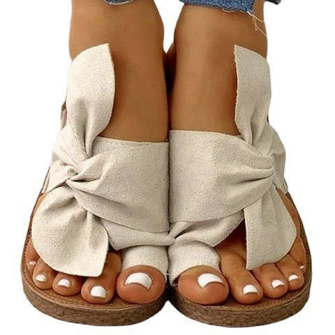 Damen modische Slipper mit elegantem Knotendesign R&B