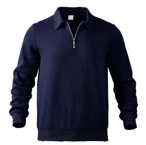 Herren Sweatpullover mit halblangem Reißverschluss und strukturiertem GewR&Be R&B