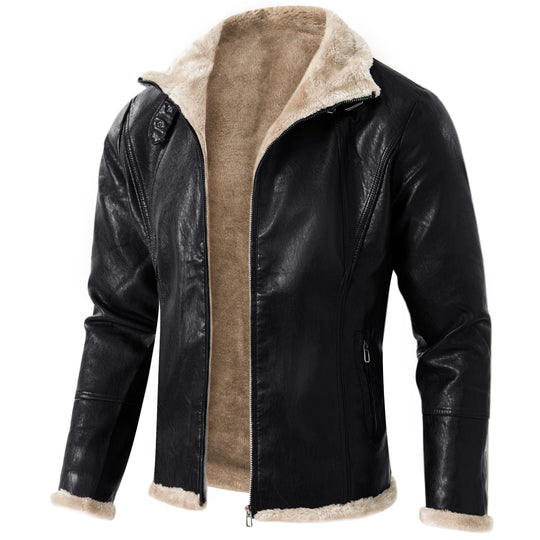 Herren elegante jacke mit Kuschelkragen R&B