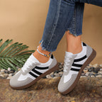 Damen sportliche Sneakers mit atmungsaktiver Oberflächenstruktur und rutschfester Laufsohle R&B