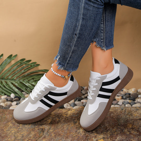 Damen sportliche Sneakers mit atmungsaktiver Oberflächenstruktur und rutschfester Laufsohle R&B