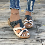 Damen eleganten Freizeitsandalen mit verstellbarem Riemen und ergonomischer Fußbettung R&B