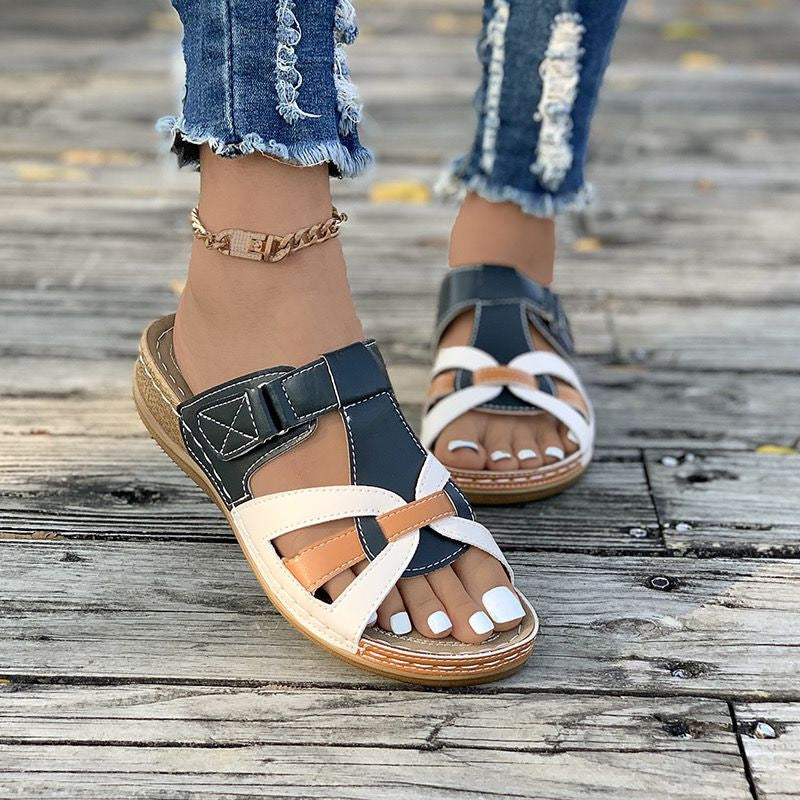 Damen eleganten Freizeitsandalen mit verstellbarem Riemen und ergonomischer Fußbettung R&B