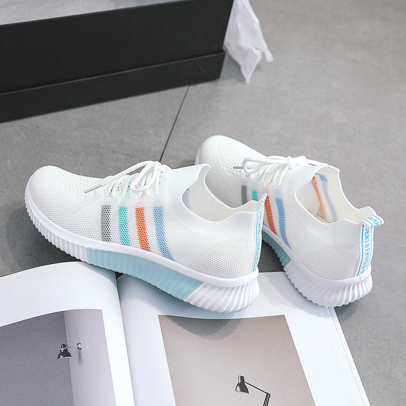 Damen Leichte Freizeit-Sneaker mit atmungsaktiver Mesh-Oberfläche und flexibler Laufsohle R&B