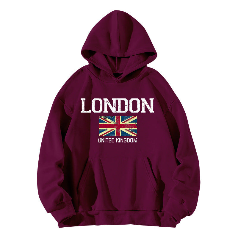 Damen Kapuzenpullover im urbanen London-Style mit Kängurutasche und gemütlichem Schnitt R&B