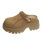 Damen Clogs mit trendiger Logoplatte und rutschsicherer Sohle R&B