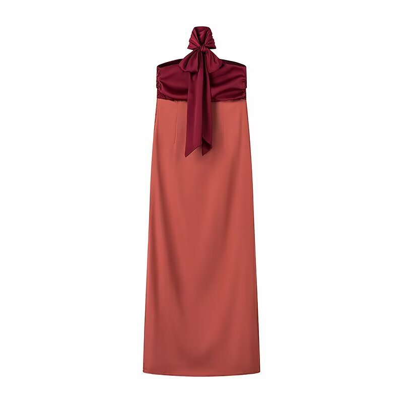 Damen Maxikleid mit schickem Taillenausschnitt und fließendem Design R&B
