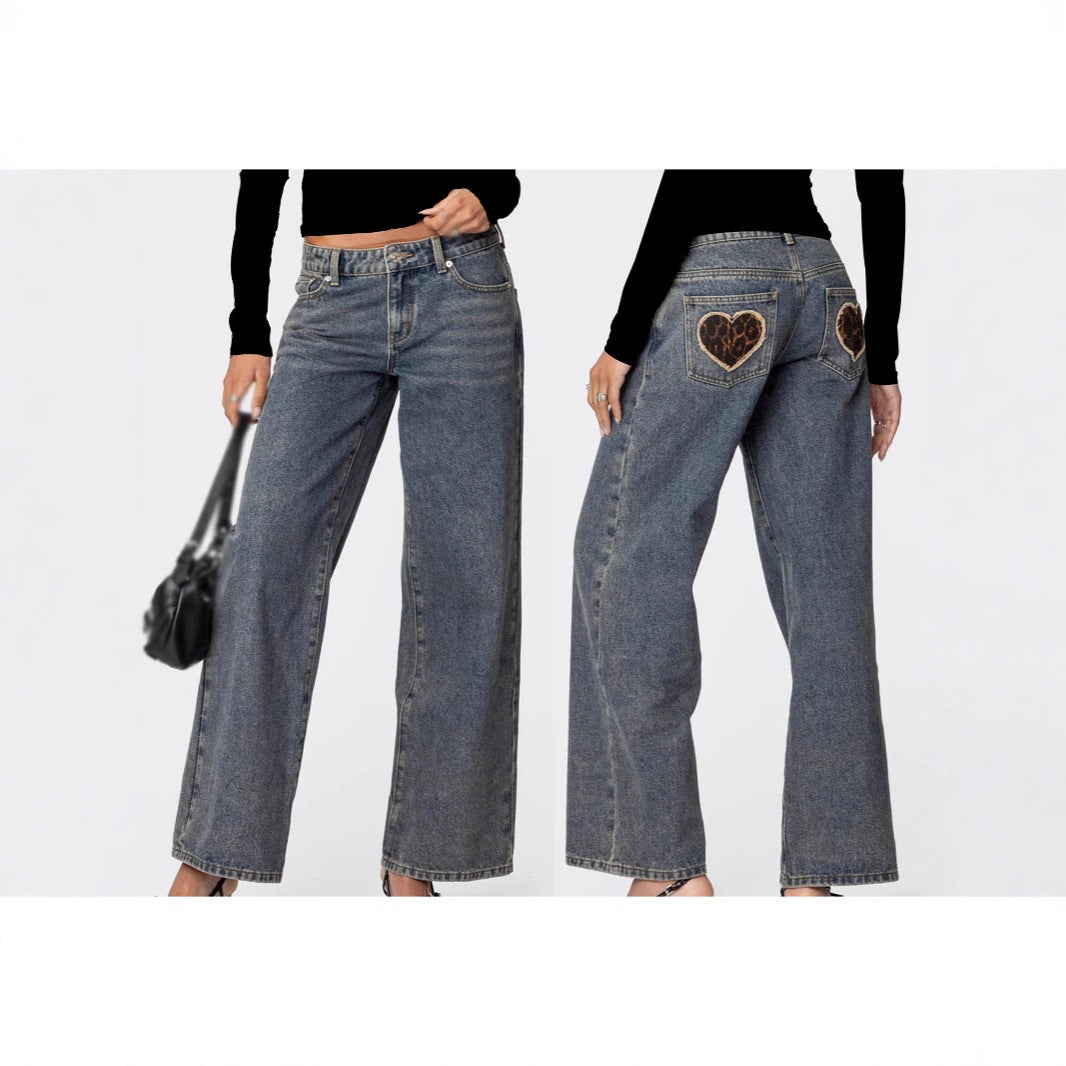 Damen figurbetontes Langarmshirt mit Leopardenmuster und Off-Shoulder