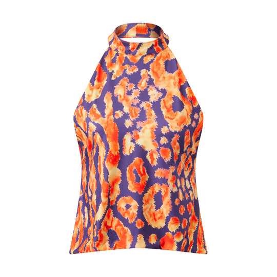 Damen Haltertop mit blühendem Design R&B