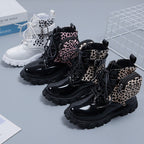 Damen modische und funktionale Stiefeletten mit seitlicher Tasche R&B