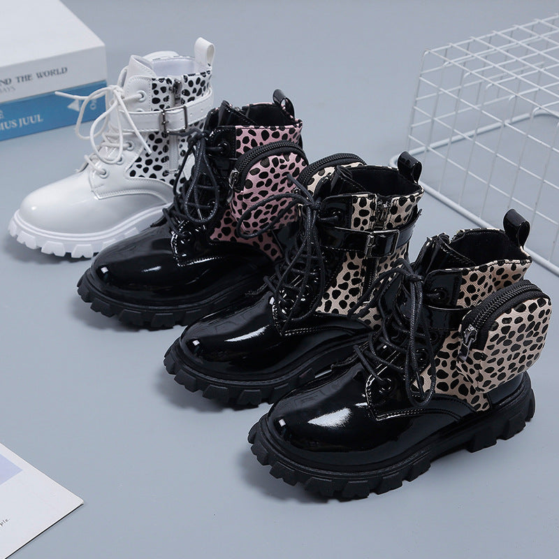 Damen modische und funktionale Stiefeletten mit seitlicher Tasche R&B