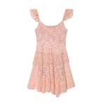 Damen romantisches Spitzenkleid mit Rüschendetails R&B