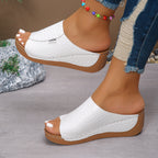 Damen Komfortable Mules mit modischem Krokodil-Prägung und ergonomischer Sohle R&B